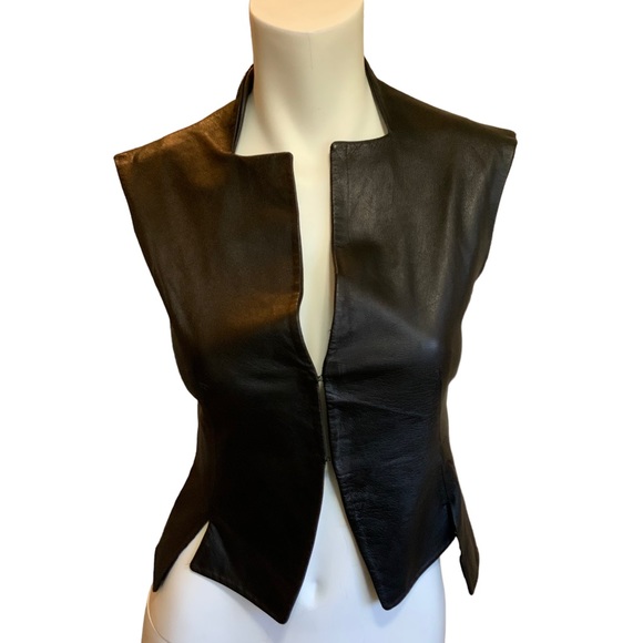 REINALDO LOURENÇO Jackets & Blazers - REINALDO LOURENÇO Black Leather Vest Perfect! Soft and Buttery sz 38=2